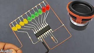 Audio Lebel Indicator For All Amplifier !!! How to Make Music Level Indicator With LM3915N - Simple