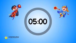 Funky Superhero Timer – 5 Minutes Countdown With Music | Fun Timer For Kids