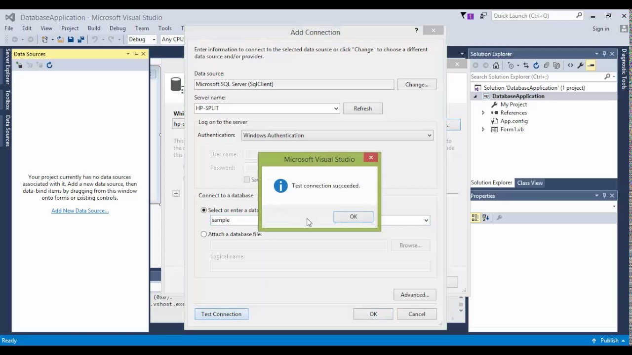 05 Connect to Database Dataset Data Source Show Data In Form In Visual  Studio - YouTube