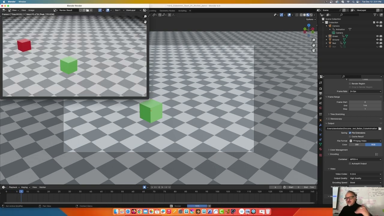 Blender Render Export Animation Camera Framing