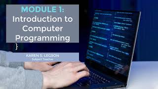 Computer Programming: Java M1, L1- Introduction to Computer Programming