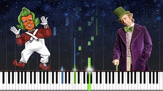 Video thumbnail of "oompa loompa (Charlie and the Chocolate Factory) - EASY PIANO TUTORIAL"