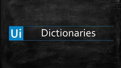 UiPath Tutorials | 014 | Dictionaries