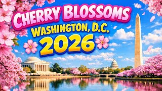 “Cherry Blossoms Washington DC 🌸 Tidal Basin Peak Bloom + National Mall Tour (March 27,2026)