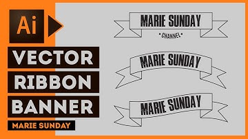 Illustrator CC // How to make a Vector Ribbon Banner 2018