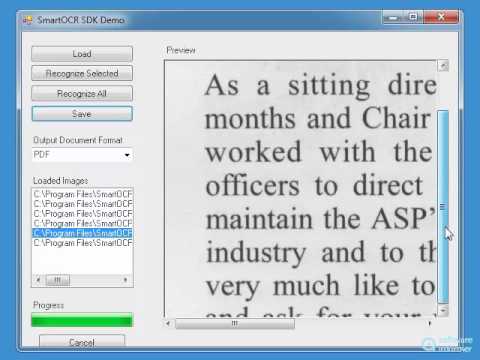 SmartOCR SDK video demo