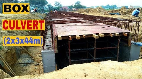 #Box Culvert(2x3x44m) #slab and wall shuttering of culvert.