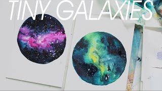 watercolor techniques painting water cool nebula tiny beginners paint circle acrylic teal report