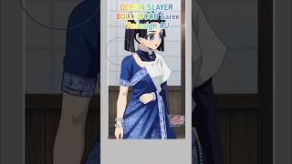 DEMON SLAYER Indian Saree Redesign AU#anime #shinobu #demonslayer #kny #knyoc #fy #youtubeshorts #oc