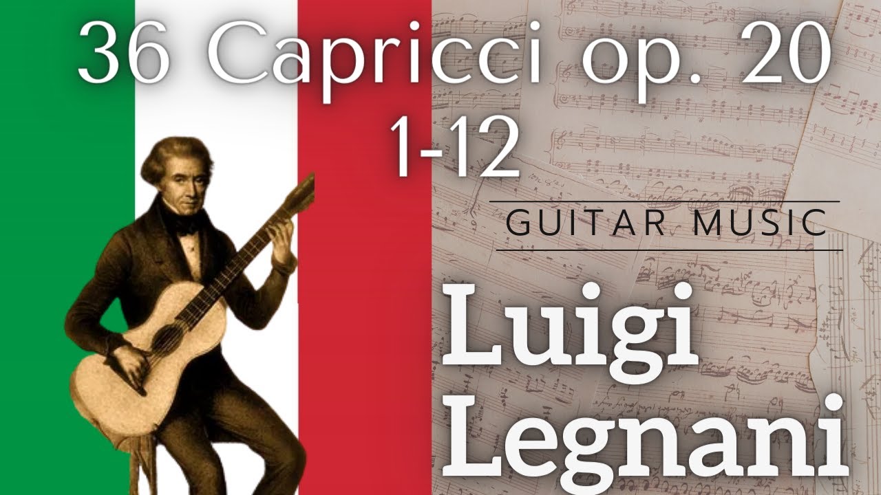楽譜　レニャーニ　36のカプリス Op.20 Luigi Legnani - 36 Caprices, Op. 20 Sheet Music for Guitar