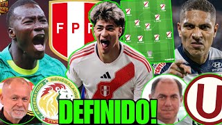 CONFIRMADO! SORPRESIVO XI de SELECCIÓN 🇵🇪 v SENEGAL! NUEVO PRESIDENTE de ALIANZA es de UNIVERSITARIO