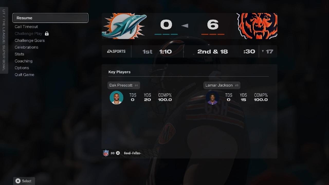Madden NFL 26 Bears vs Dolphins