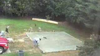 Time lapse construction of 2 car garage by hammertime. Music: Blink 182/Enema of the State/Aliens Exist.