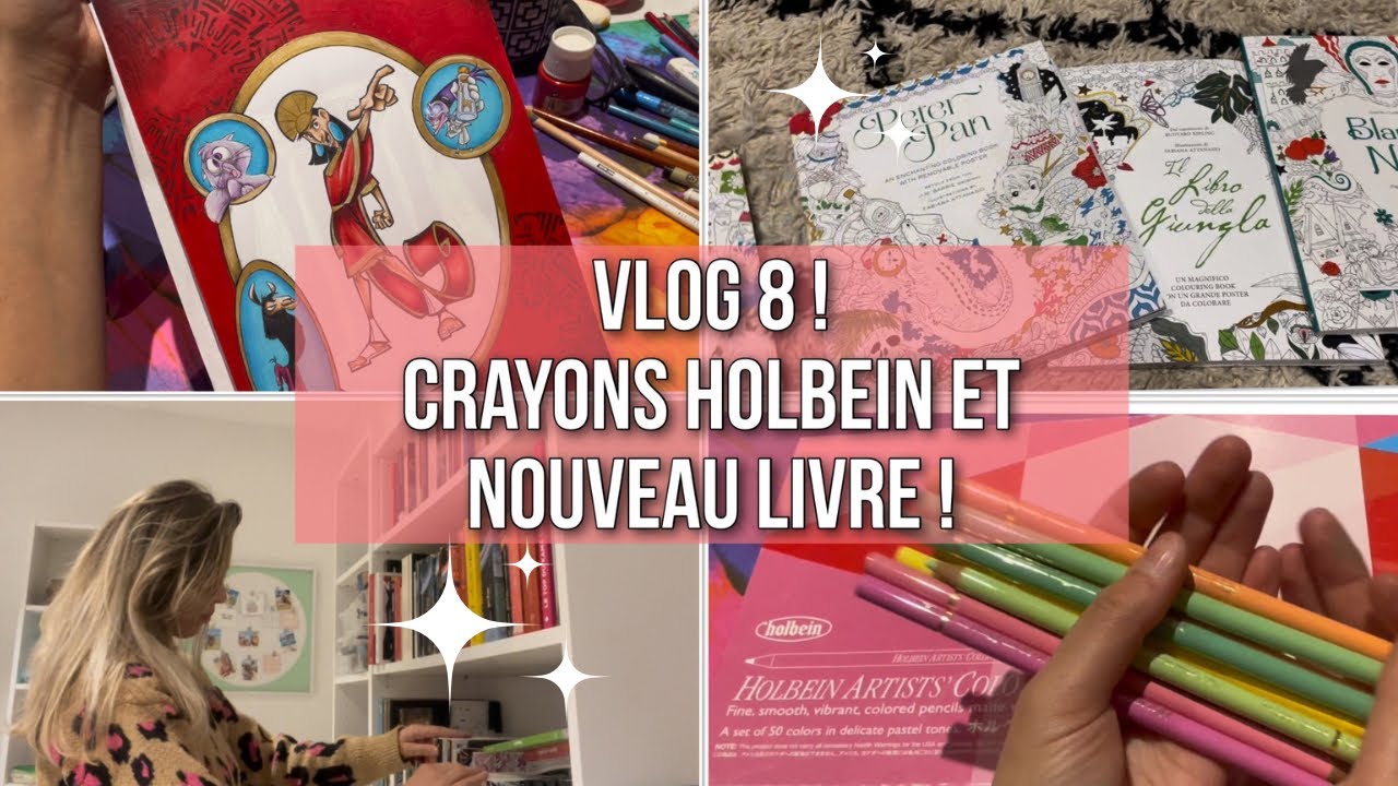 Vlog 9✏️!  Crayons Holbein, nouveaux colos, truc et astuces coloriages.