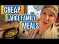 Cheap Meals for Large Families Recipes  | 4 Frugal Chicken Slow Cooker Dinners