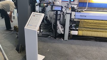 ITMA exhibition in shanghai S&S cam jacquard with itema 380cm weaving saree 420rpm!