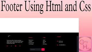 Footer Using Html And Css Hub