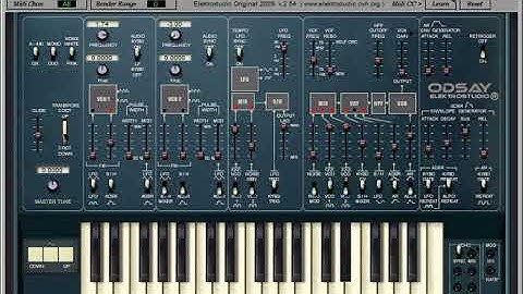 ODsay VST synthesizer (Elektrostudio) - Preview of 64 sound patches