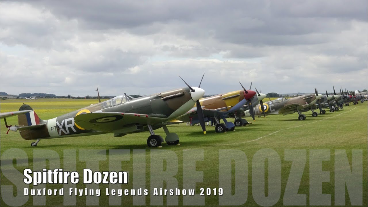 Spitfire Dozen - Duxford Flying Legends Airshow 2019
