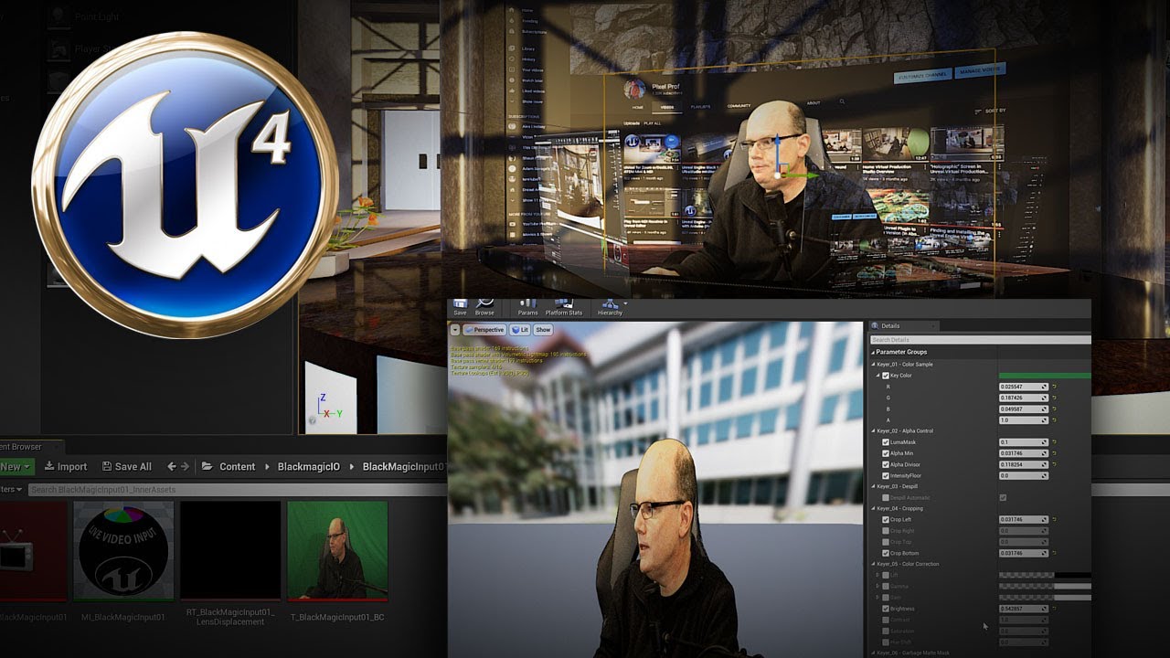 Basic Keying Realtime Video onto Geometry in Unreal Engine for Virtual ...