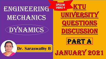 KTU University Examination Questions Discussion | Engineering Mechanics | Dynamics | Special Video 1