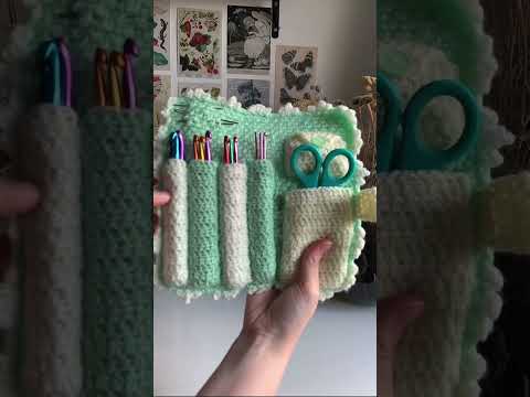 crochet hook storage case tutorial now up🍄#shorts #shortsclip #crochet #crochettutorial #fyp #fypシ (video tutorial)