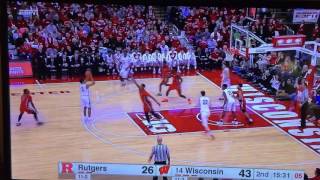 Nigel Hayes with the rebound and slam!
