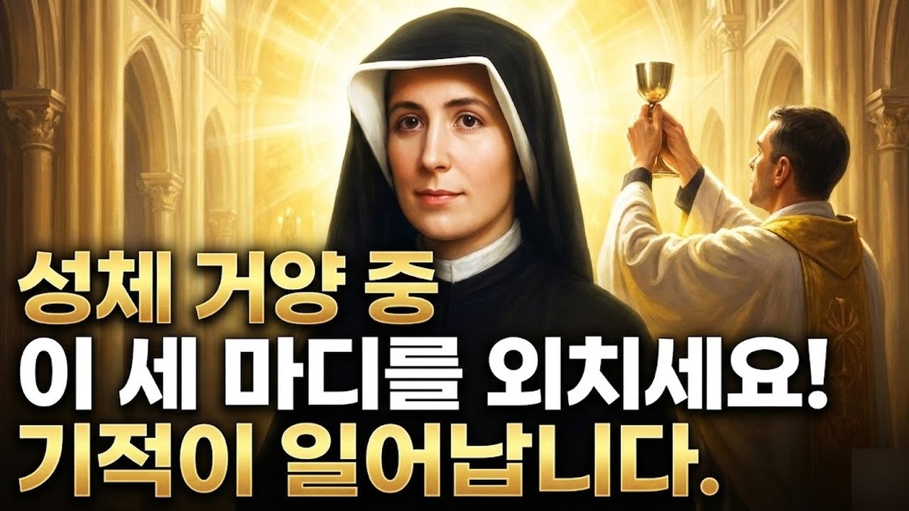 74. 성녀 파우스티나: 사제가 성작을 들어 올릴 때 이 세 단어를 말하면 기적