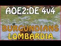 AOE2:DE - 2k+ Team Games - 4v4 Burgundians Lombardia - eartahhj - 30/09/2021