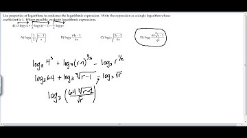 Logarithms - using product rule, quotient rule and power rule