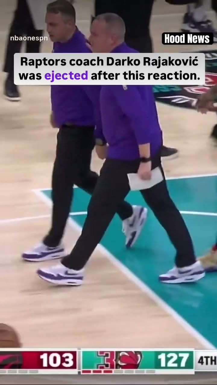 Raptors coach was EJECTED #hoodnews #DarkoRajakovic #raptors #nba #coaching #omg #wow #how #toronto