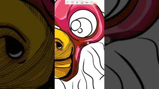 Cara membuat art illustrasi burung love brid megunakan android. Aplikasi sekcthbook screenshot 5