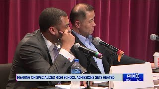 Hearing on specialized high school admissions gets heated