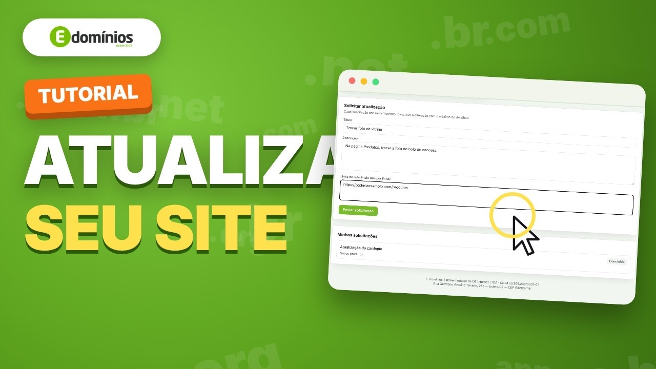 Vídeo: Solicitar atualizações do site