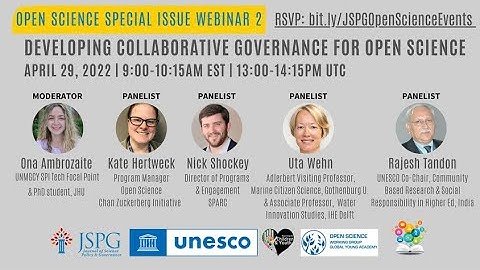 Webinar: Developing collaborative governance for open science
