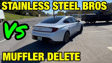 2021 Hyundai Sonata N-Line TURBO: MUFFLER DELETE Vs STAINLESS STEEL BROS!