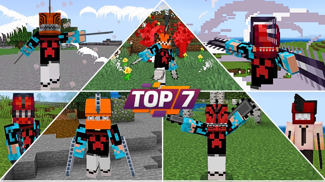 TOP 7 Mejores Addons de CHAINSAW MAN para Minecraft PE