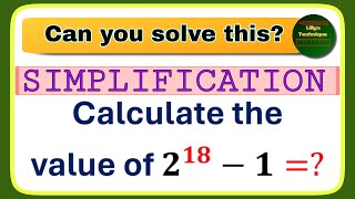 Nice Math Simplification Problem | You should be able to solve this !! #olympiad