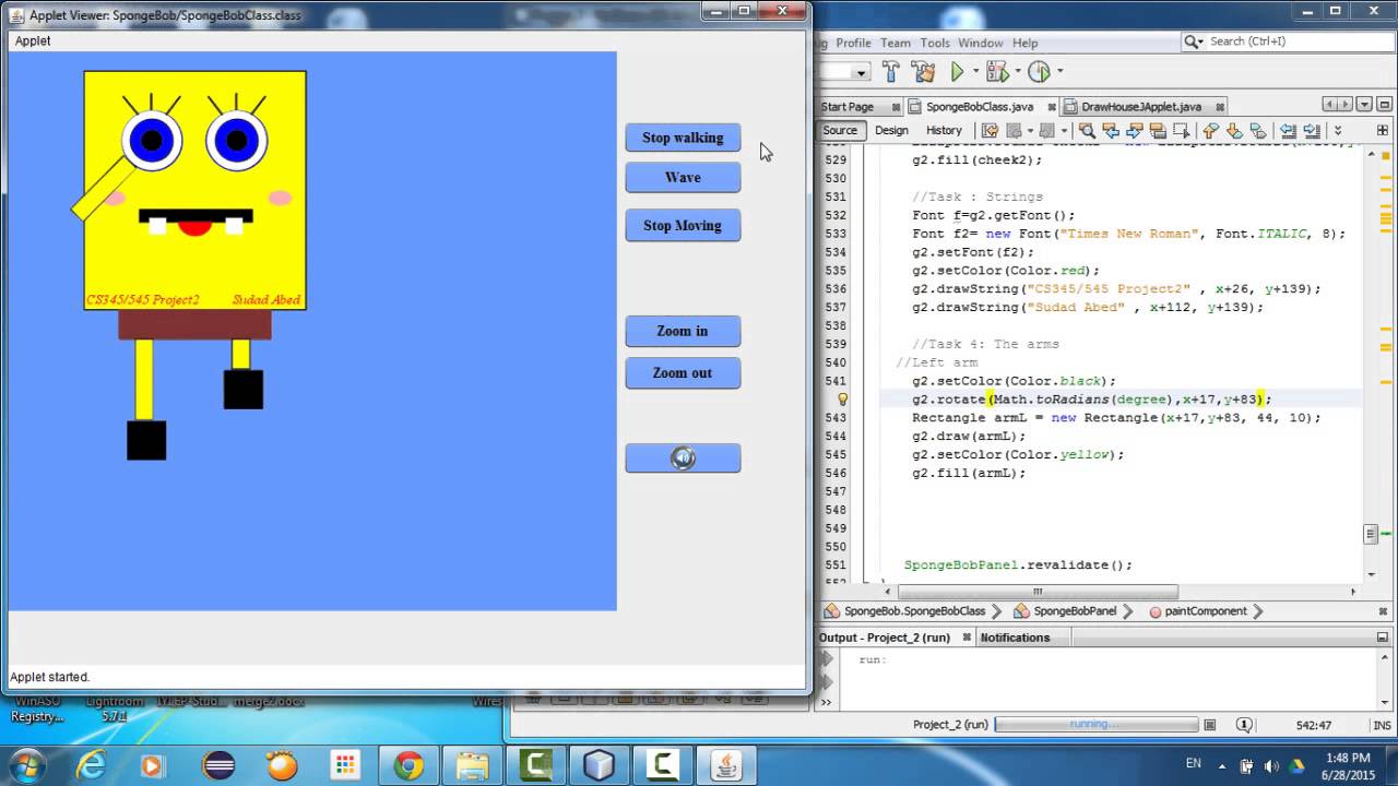 SpongeBob by using java swing ) YouTube
