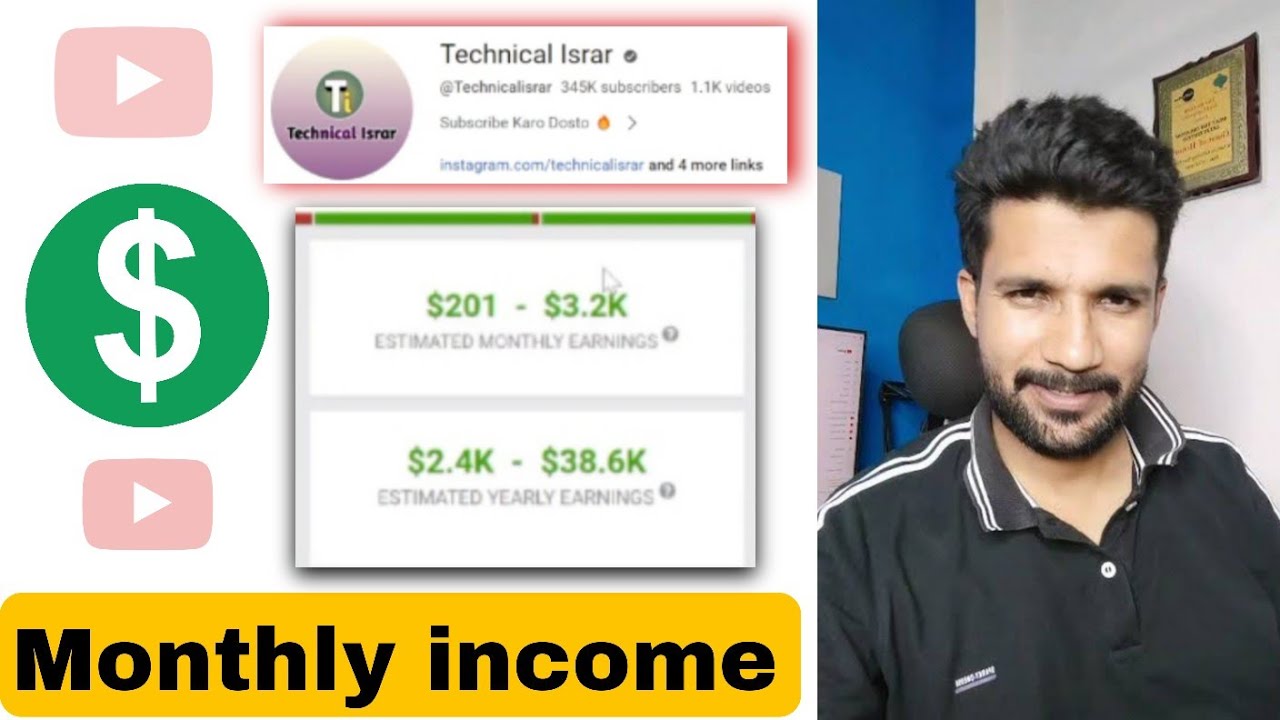 Technical Israr  YouTube Channel Earning | YouTube Income with Proof