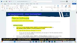 New Perspectives Excel 365/2021 | Module 7: End of Module Project 1 | Pierce Software