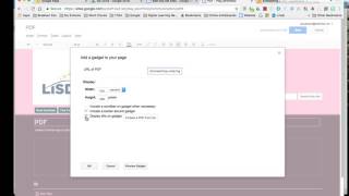 Insert a PDF onto Eportfolio