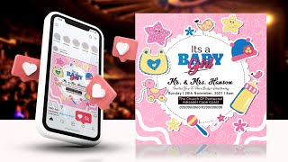 Baby Christening Design | Flyer Design In Photoshop For Beginners