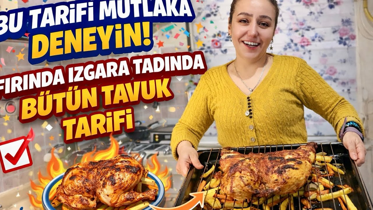 Fırında Izgara Tadında Bütün Tavuk! Bu Tarifi Mutlaka Deneyin 😍🔥