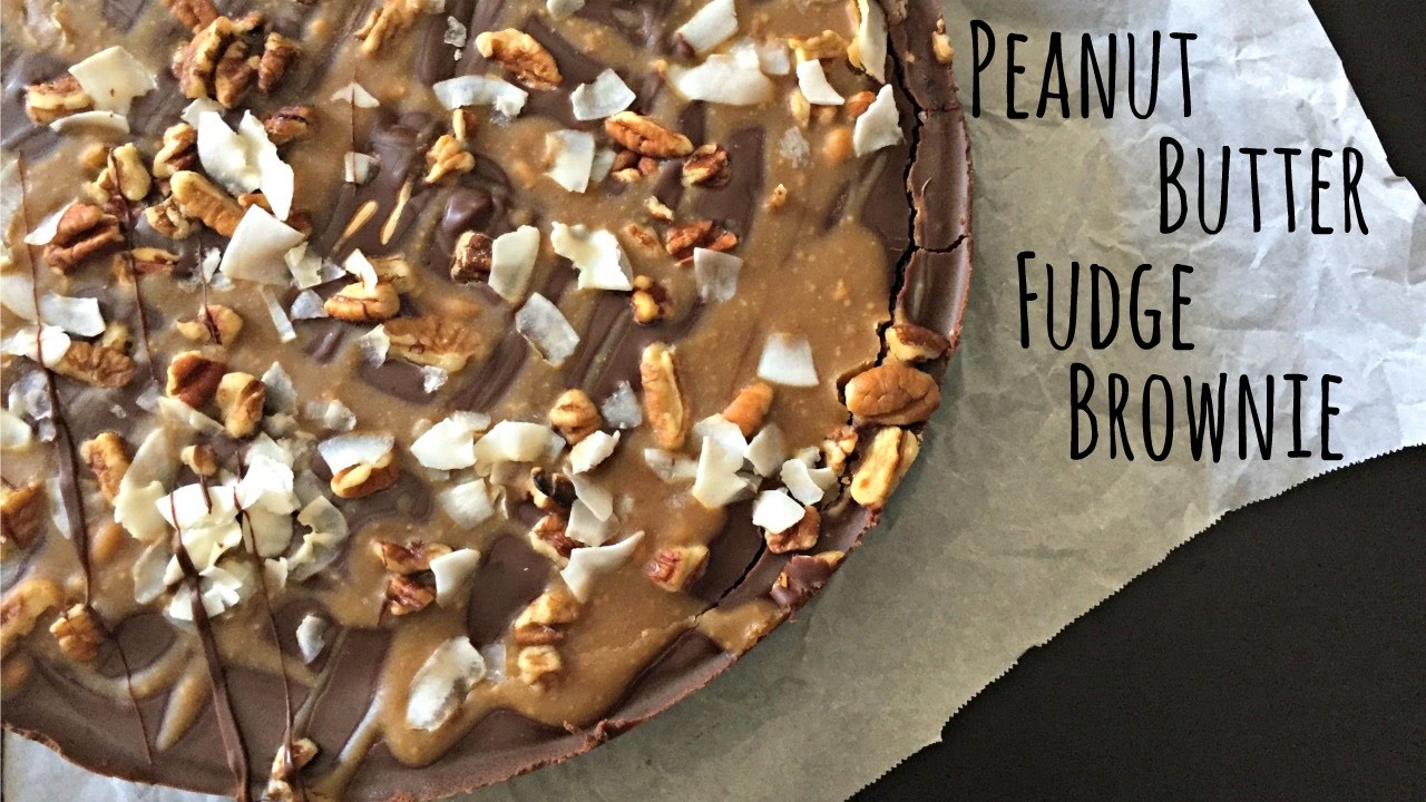 Vegan Brownie with Chocolate peanutbutter fudge topping