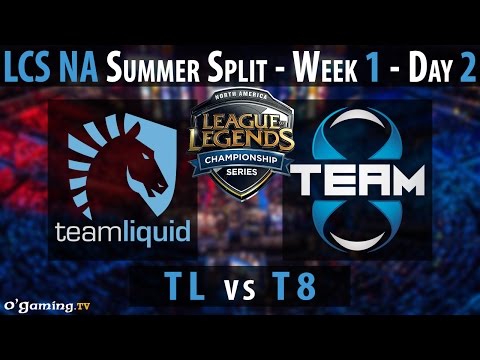 Team Liquid vs Team 8 - LCS NA 2015 - Summer Split - Week 1 - Day 2 - TL vs T8 [FR]