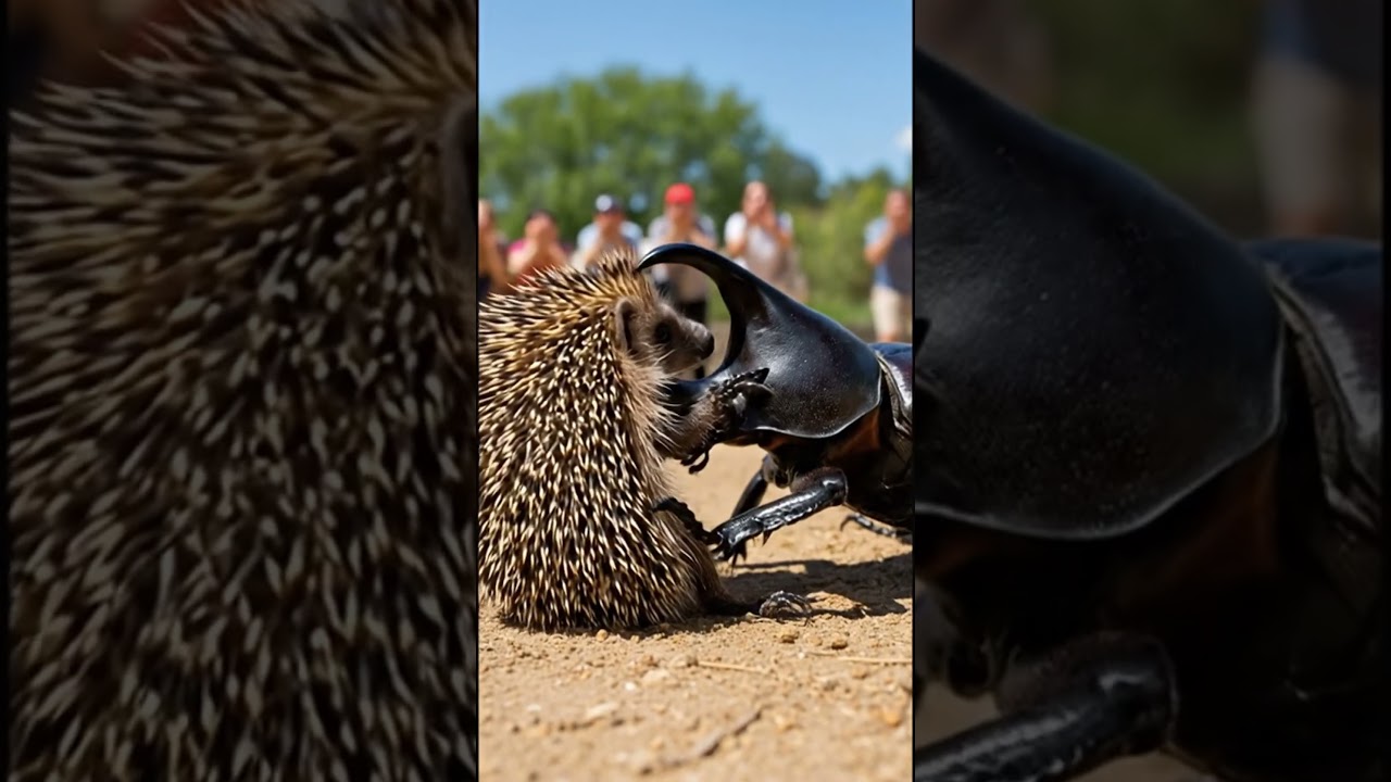 Rhino Beetle vs. Hedgehog! 
