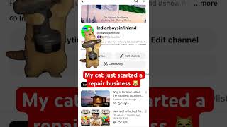 🐱🔧 My cat just started a repair business… and apparently my followers were the first customers!
