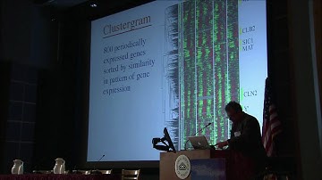 David Botstein speaking at the Genbank 25th Anniversary