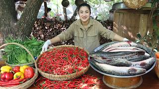 Country chefs: Chili and Snake head fish recipe - Delicious snake head fish cooking